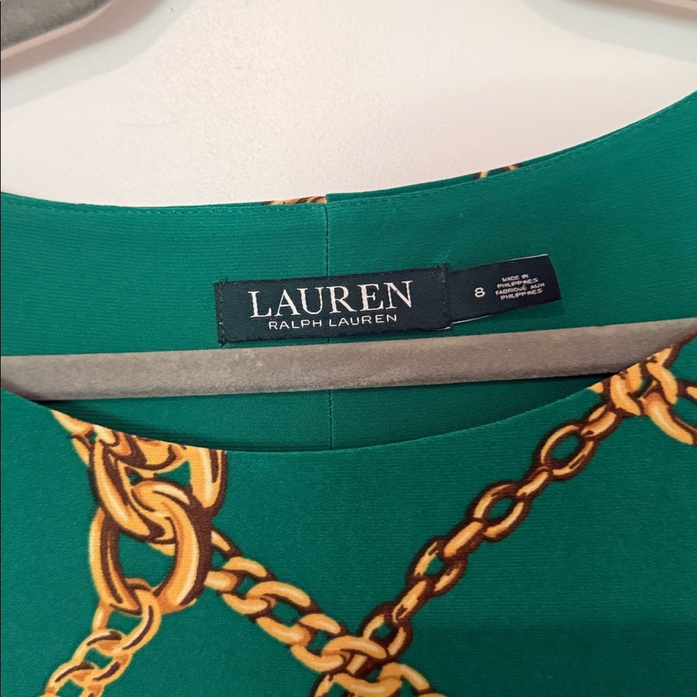 Ralph Lauren Emerald Chain Print Dress - Picture 2 of 2